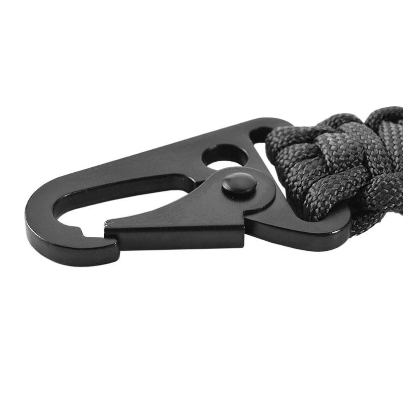Paracord con moschettone - Nero