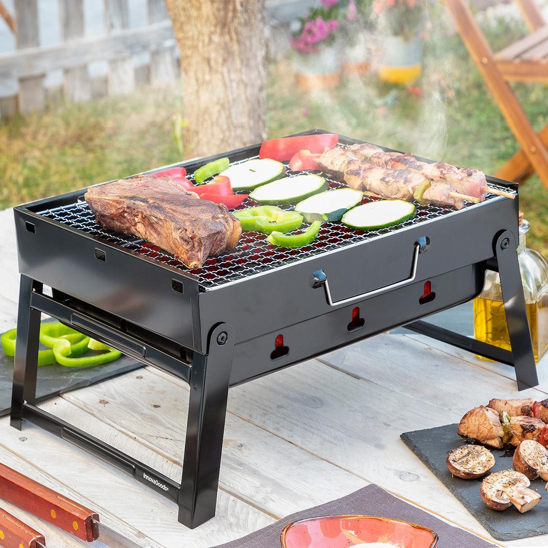Opklapbare tafelbarbecue - Houtskoolgrill
