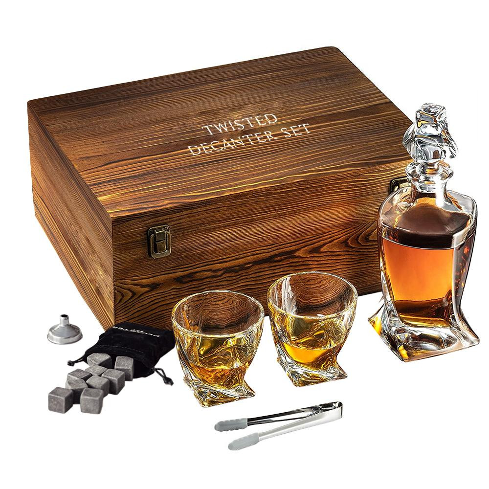 Carafe Set with Two Glasses - Twisted