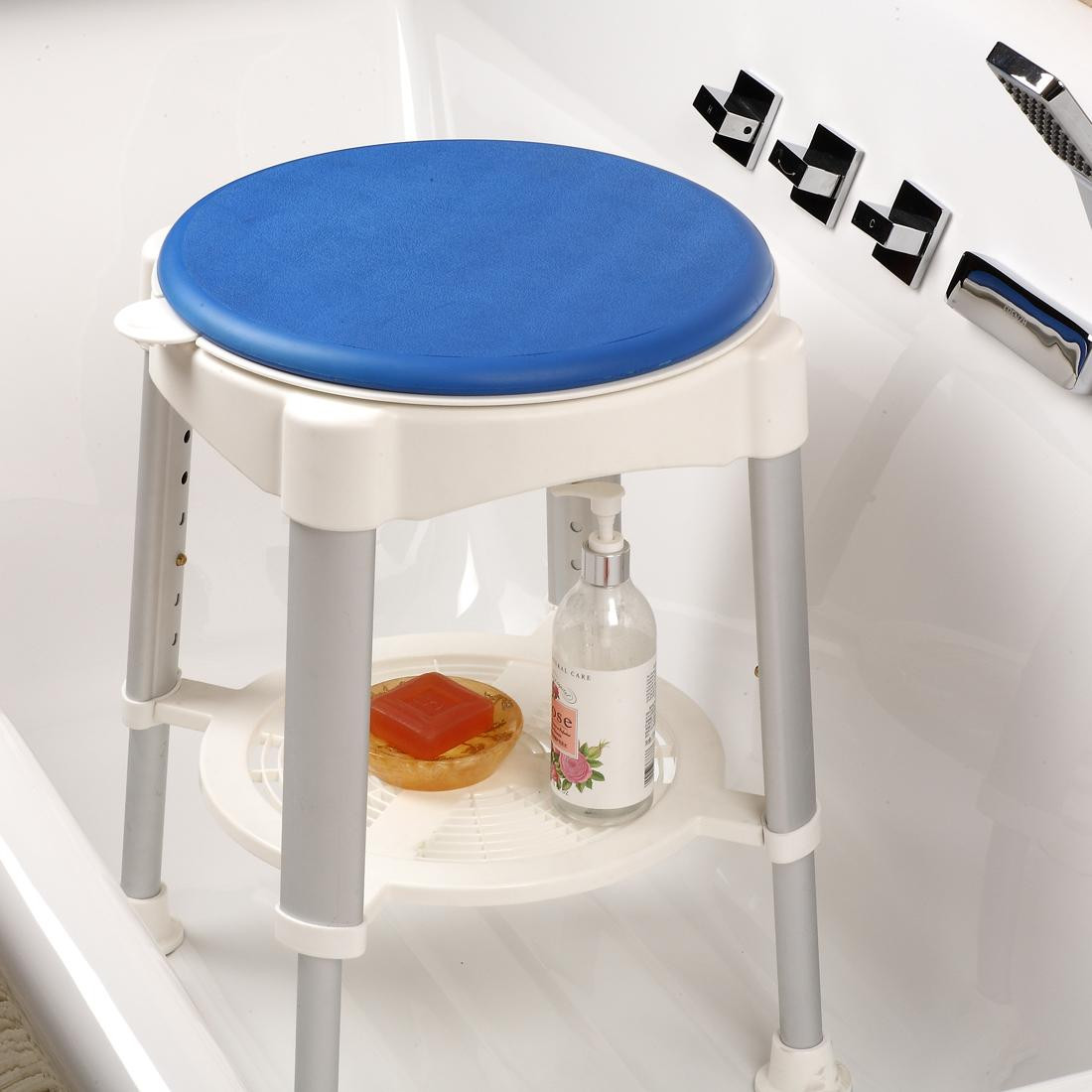 Rotating Shower Stool - Adjustable Height