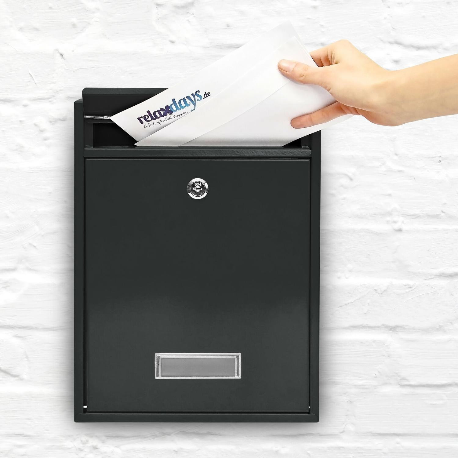 Mailbox with Lock - Black