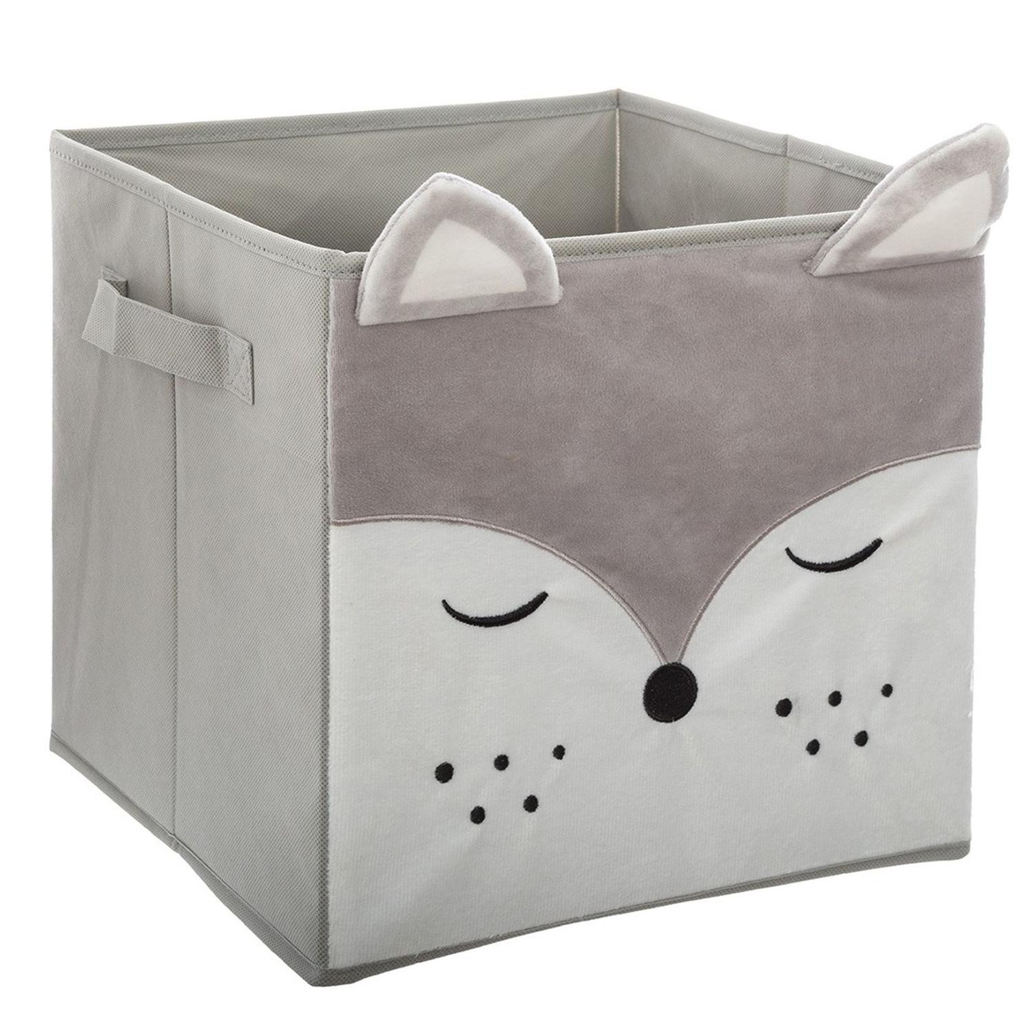 Storage Box in Fabric, Fox - Grey