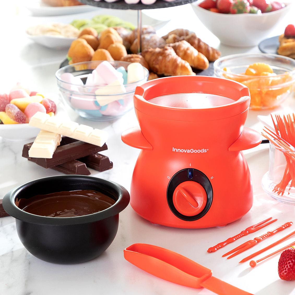 Chocoladefondue met Accessoires - Elektrisch