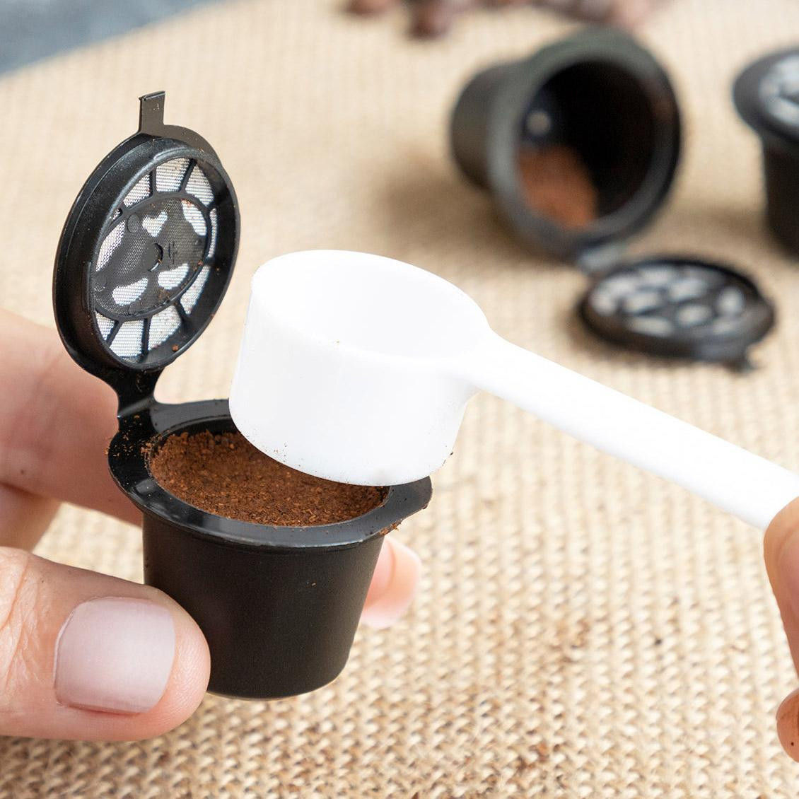 3x wiederverwendbare Kaffeekapseln