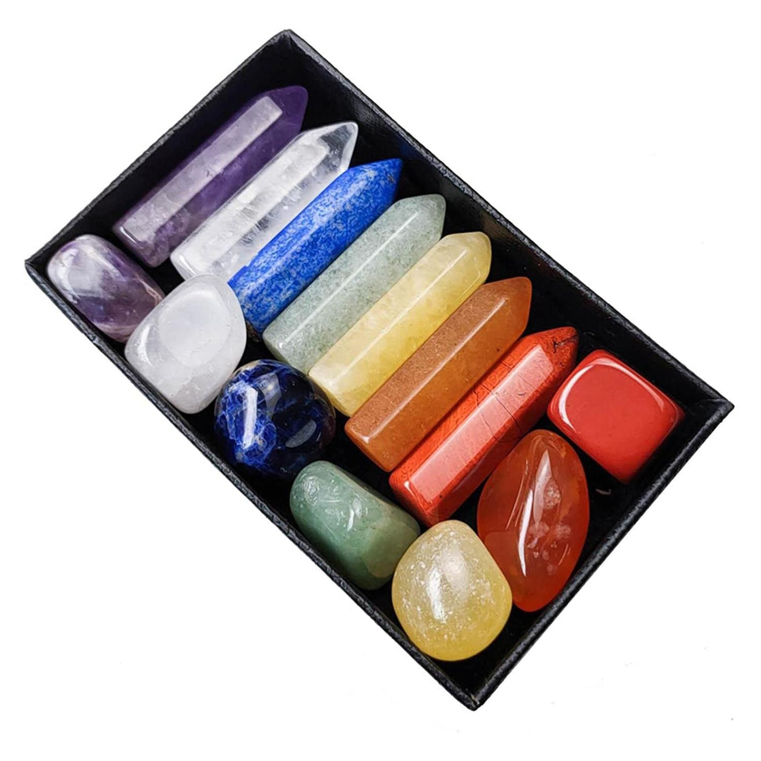 Set Chakra Stenen en Kristaltips
