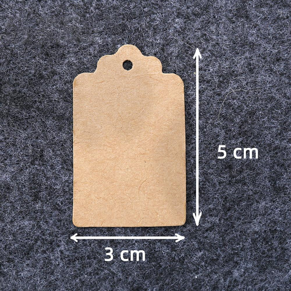 100x Paper Labels - Brown