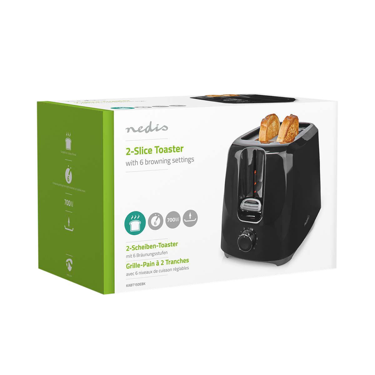 Toaster, zwei Scheiben - Schwarz