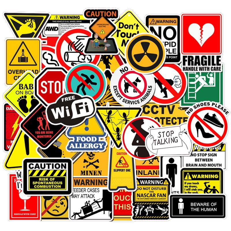 Packung Aufkleber - Warning Signs