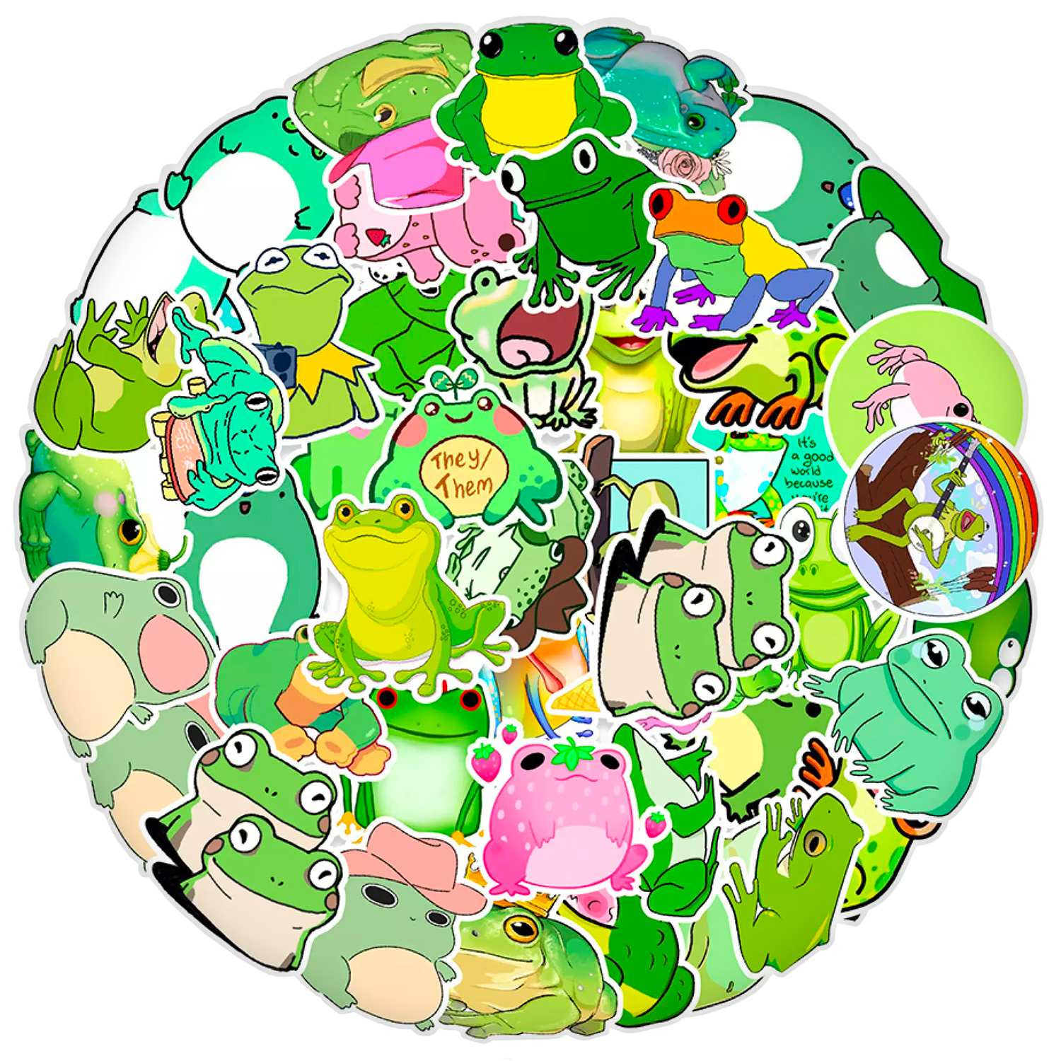 Packung Aufkleber - Frosch