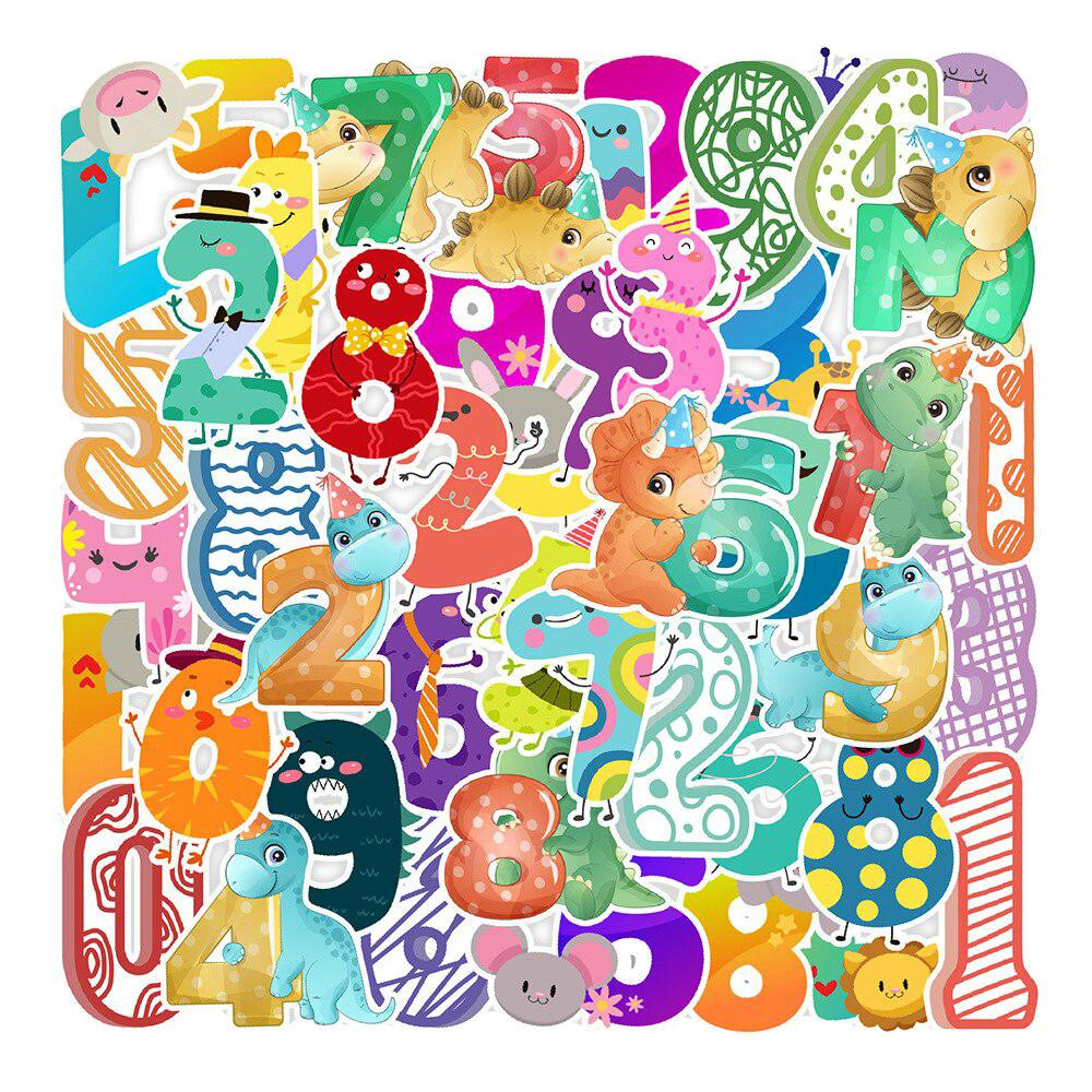 Pack de Pegatinas - Animales con Números