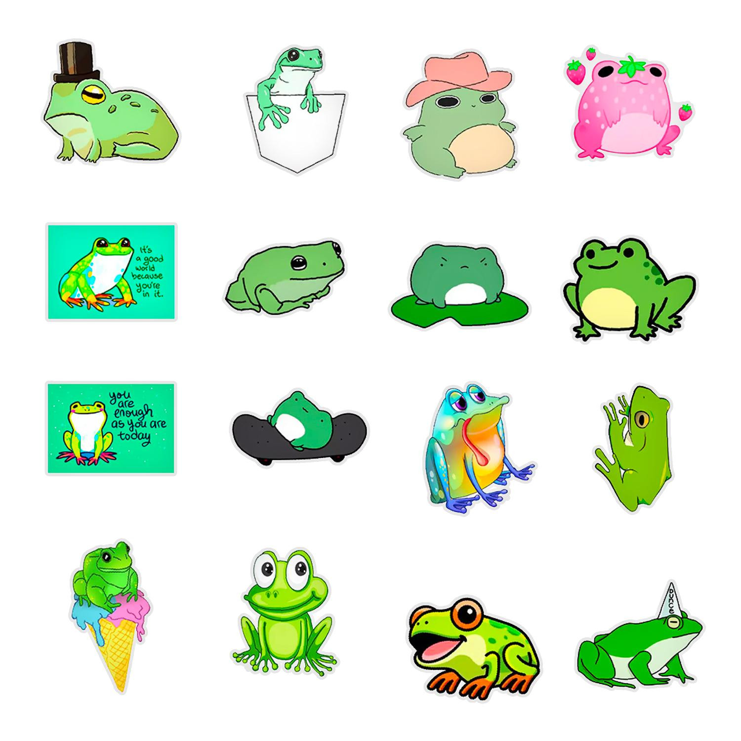 Packung Aufkleber - Frosch