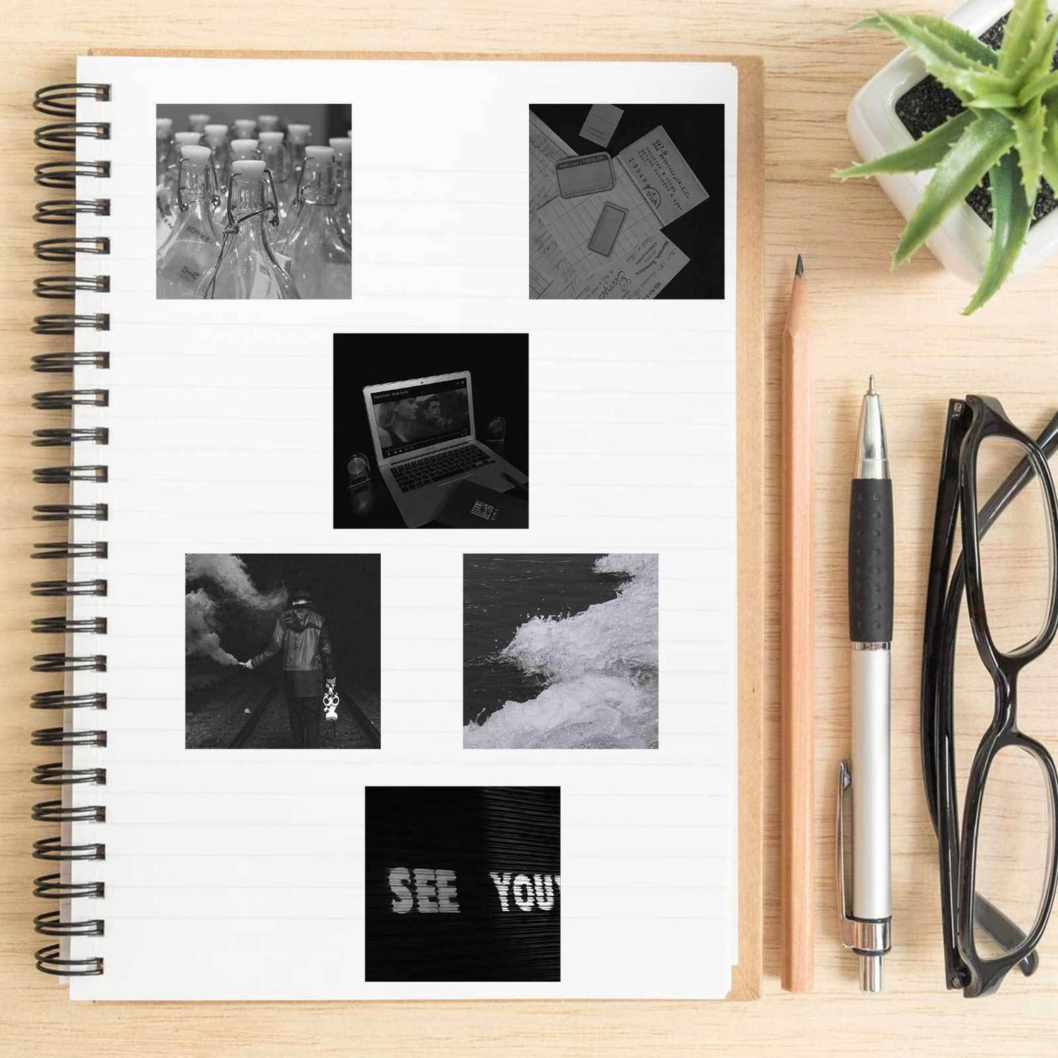 Pack de Pegatinas - Blanco y Negro
