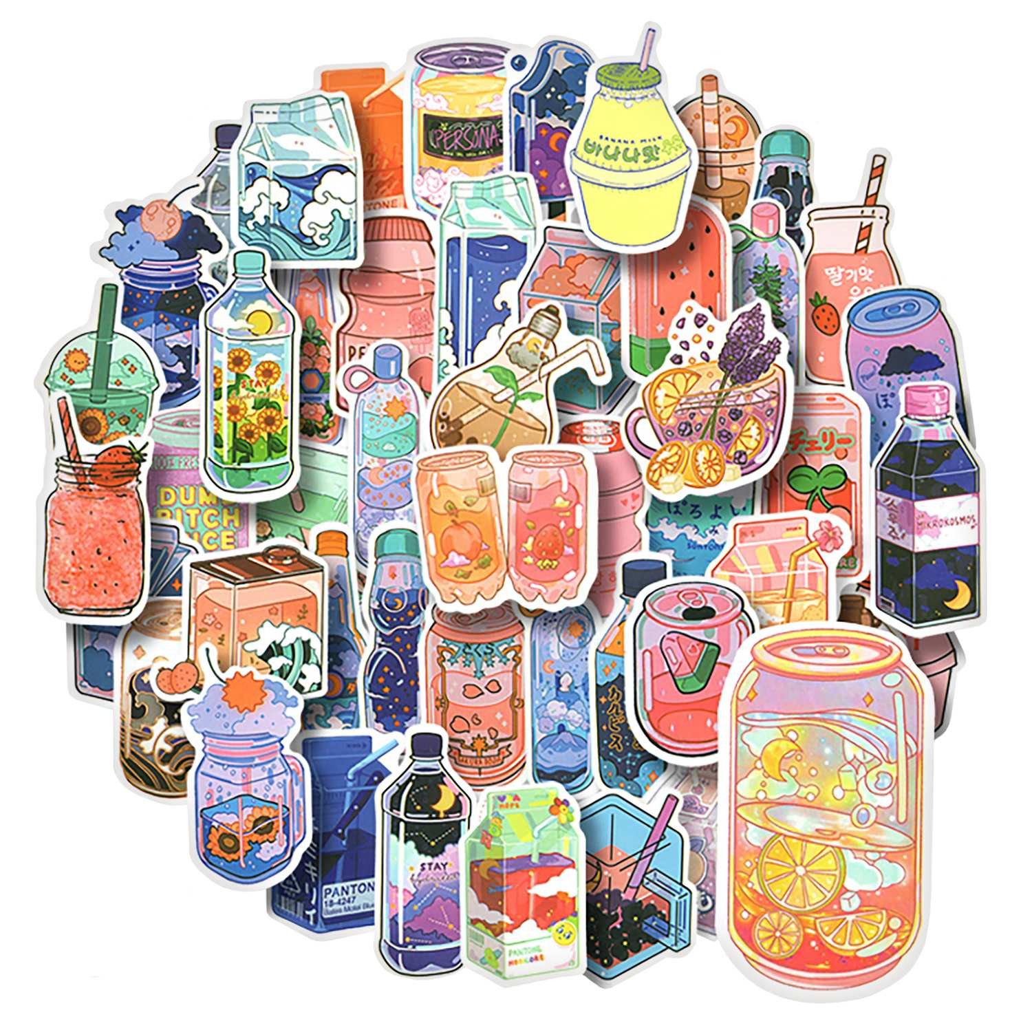 Pakje Stickers - Cute Drinks