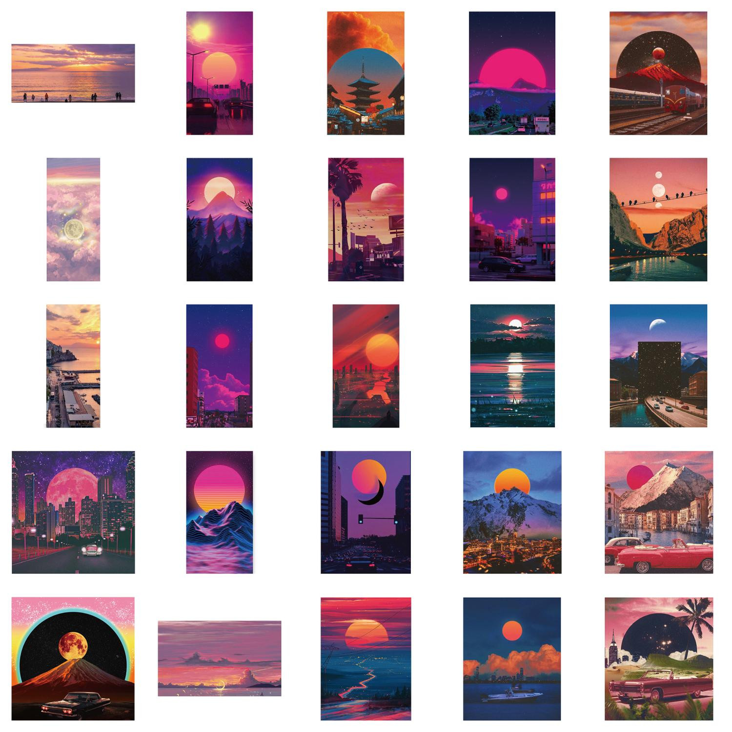 Pack de Pegatinas - Atardecer