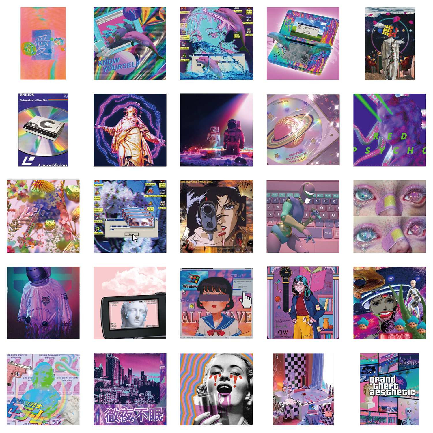 Pakje Stickers - Aesthetic