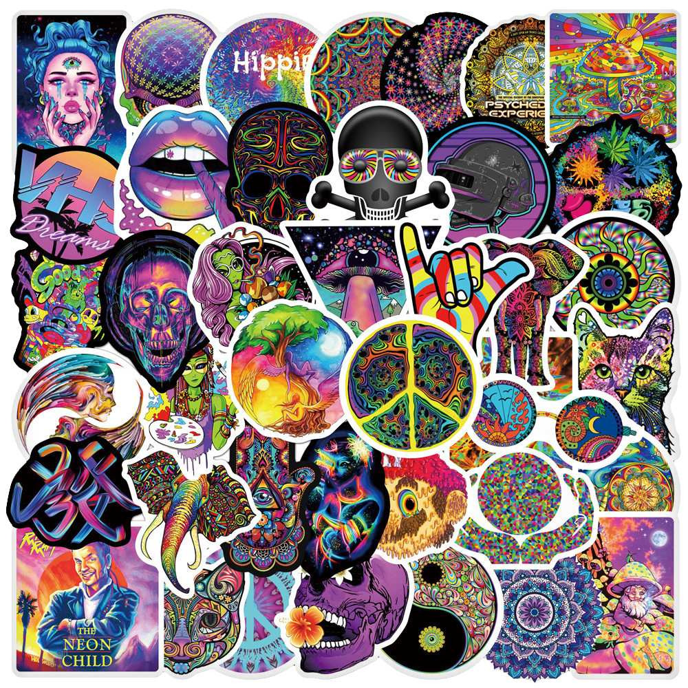 Packung Aufkleber - Psychedelisch