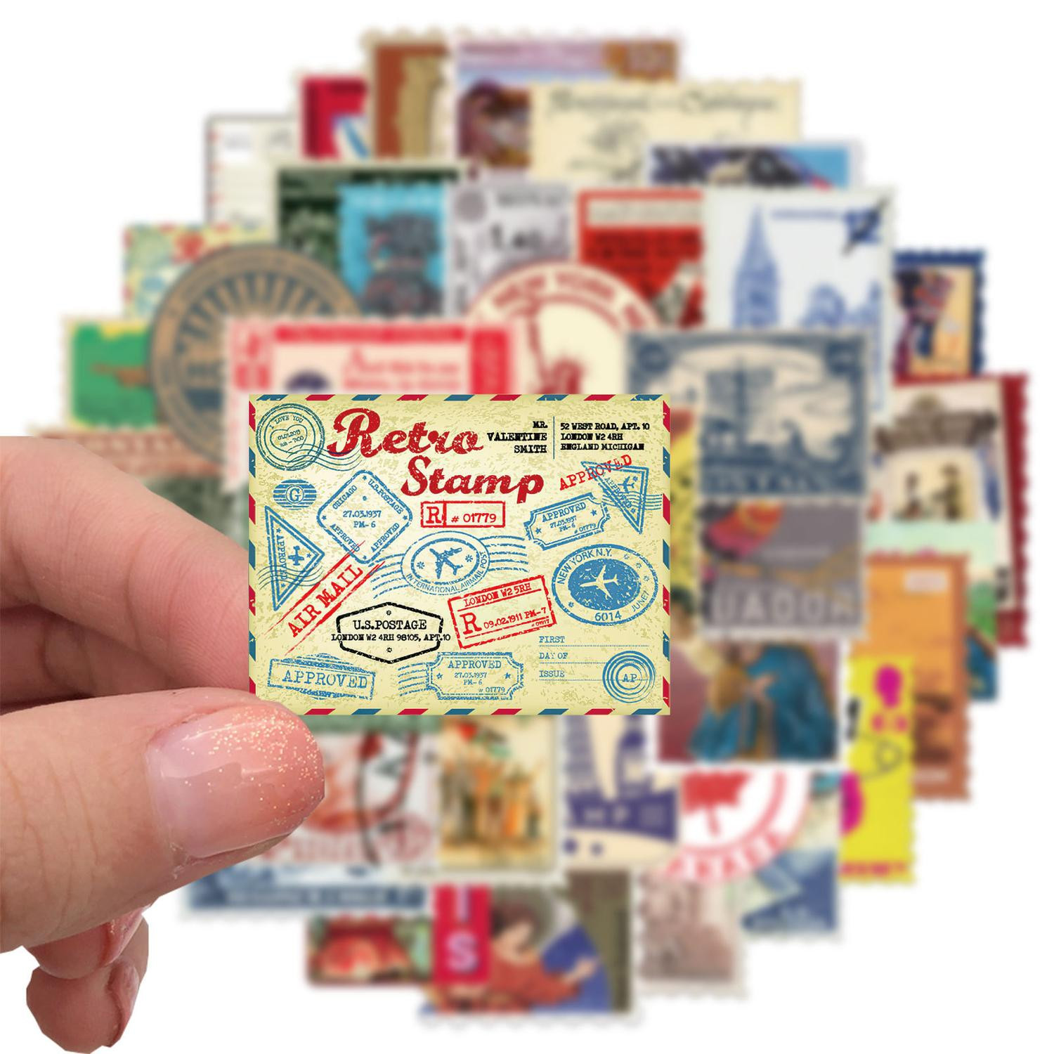Pack de Pegatinas - Sellos Retro