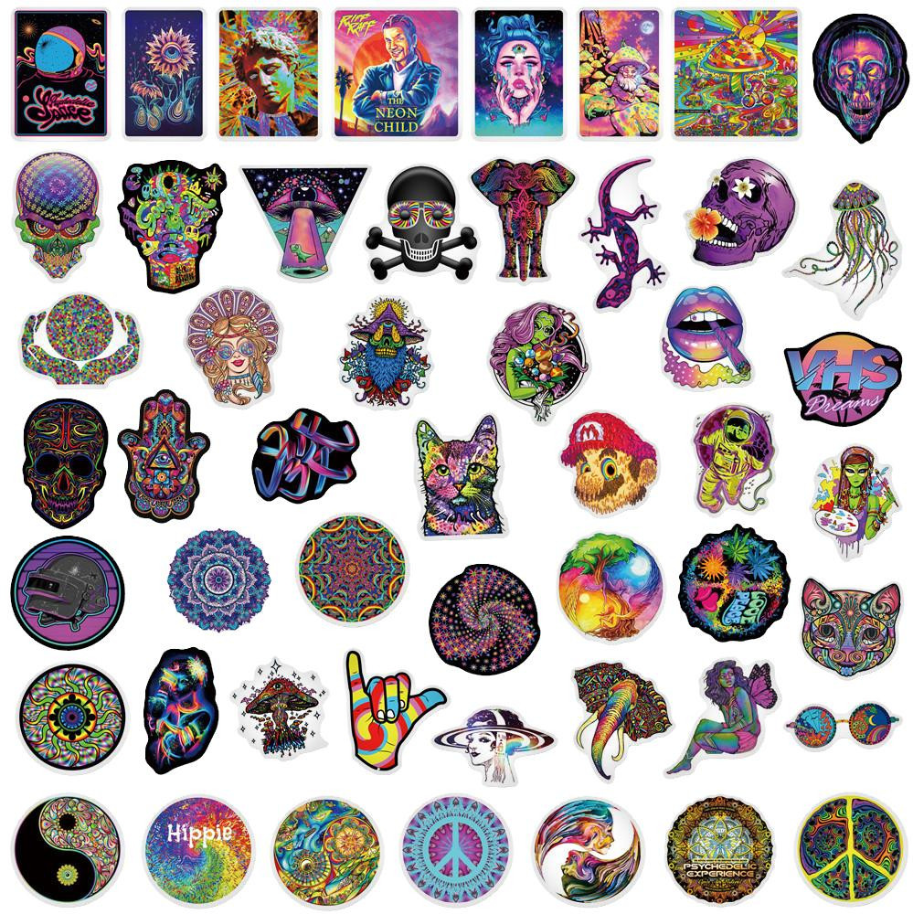 Packung Aufkleber - Psychedelisch