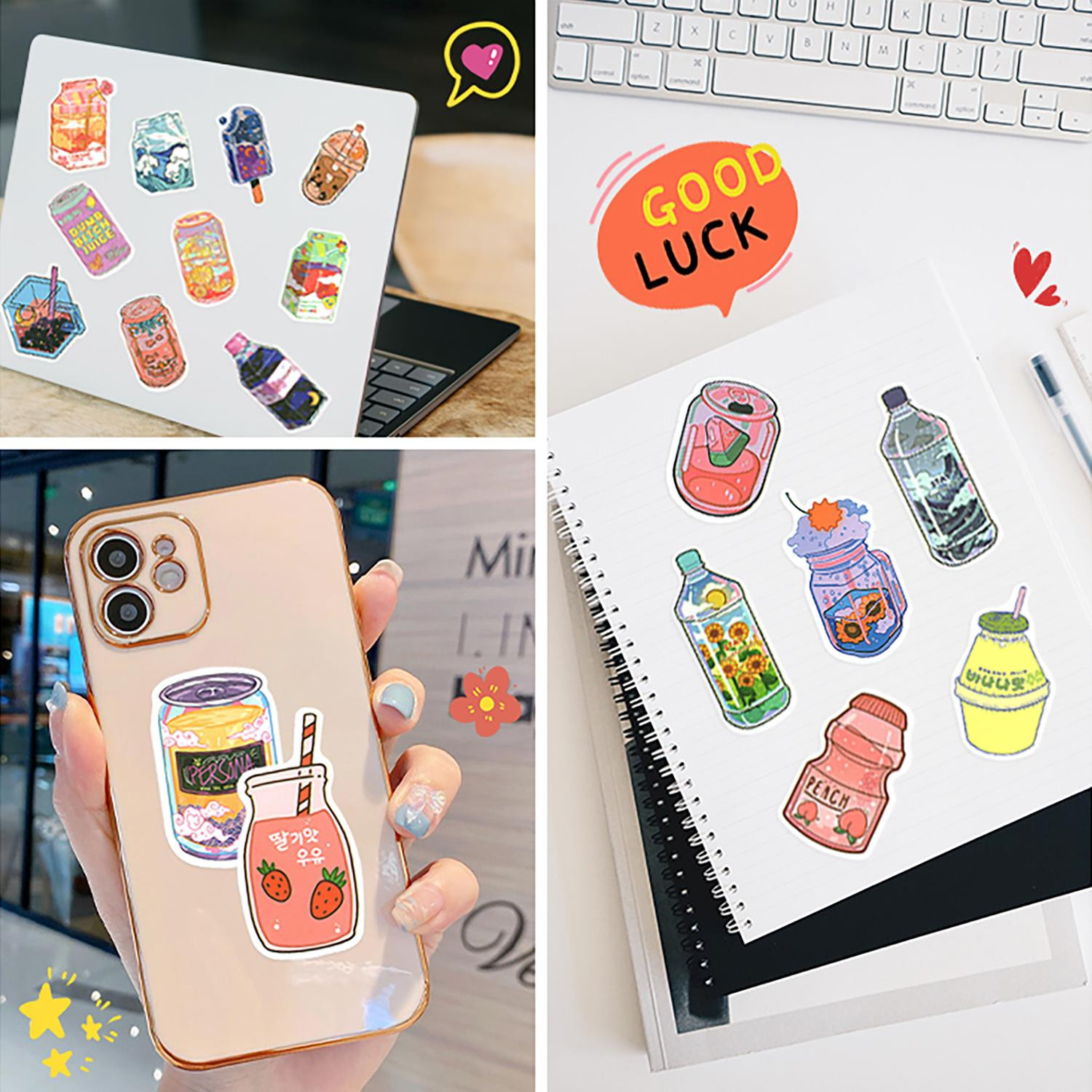 Pakje Stickers - Cute Drinks