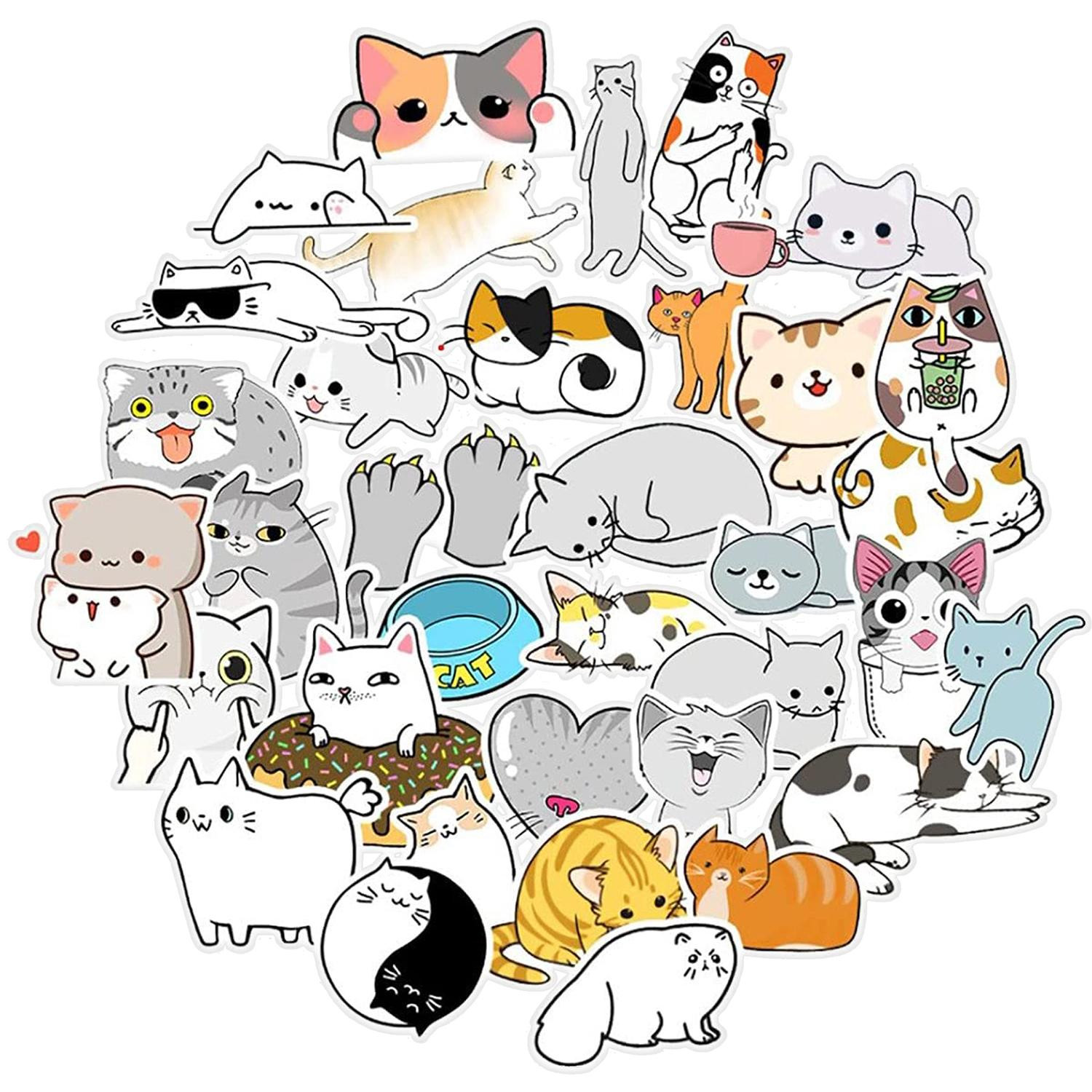 Packung Aufkleber - Katzen