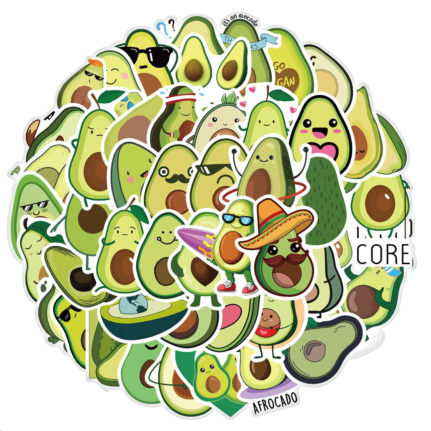 Packung Aufkleber - Avocado