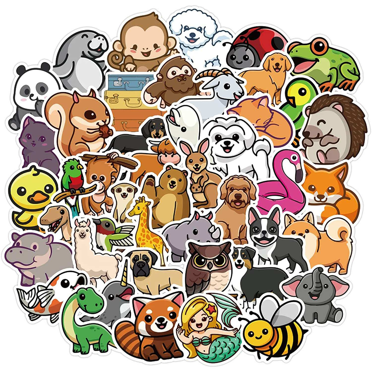 Pack d'autocollants - Animaux mignons