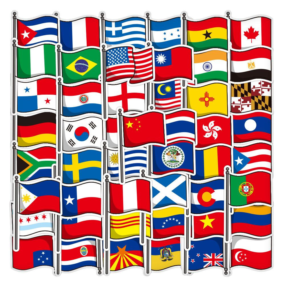 Pack d'Autocollants - Drapeaux Nationaux