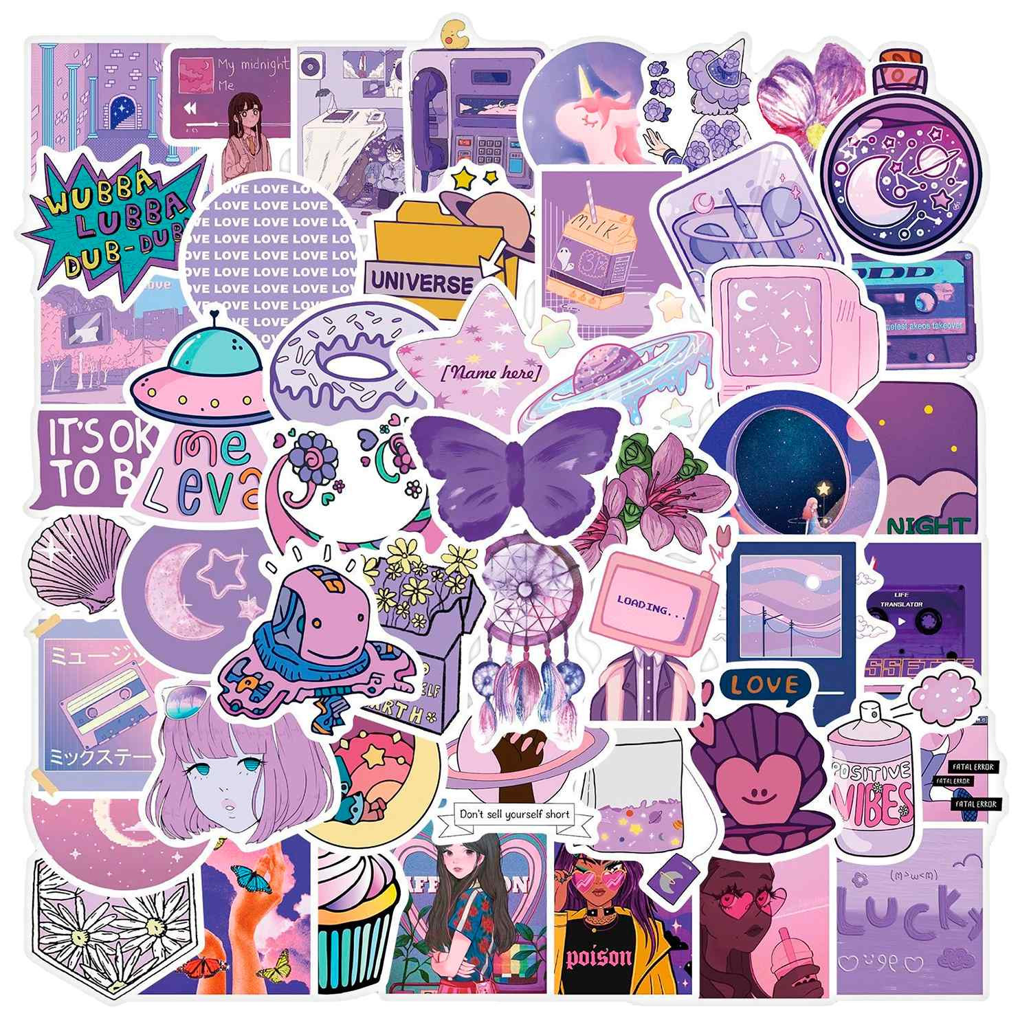 Pacote de Adesivos - Roxo