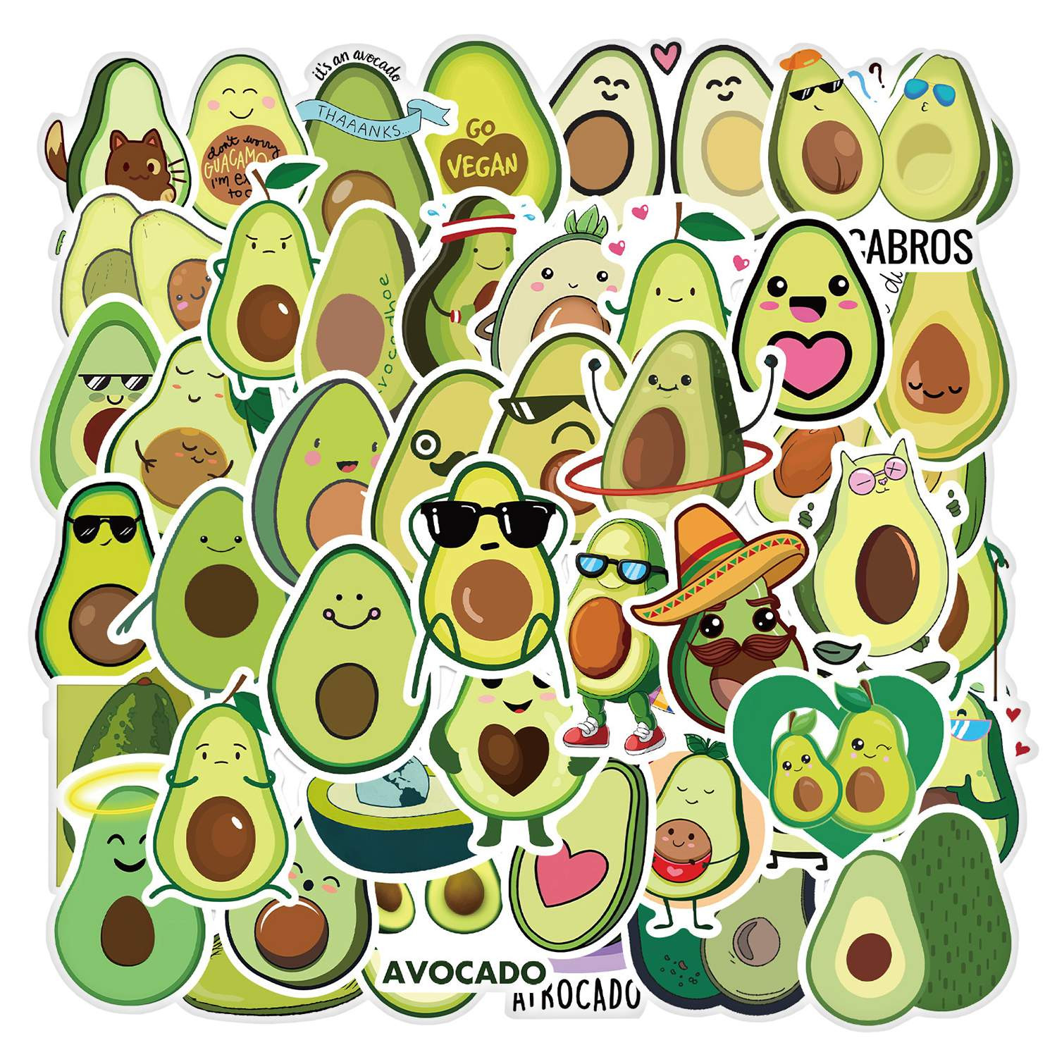 Packung Aufkleber - Avocado