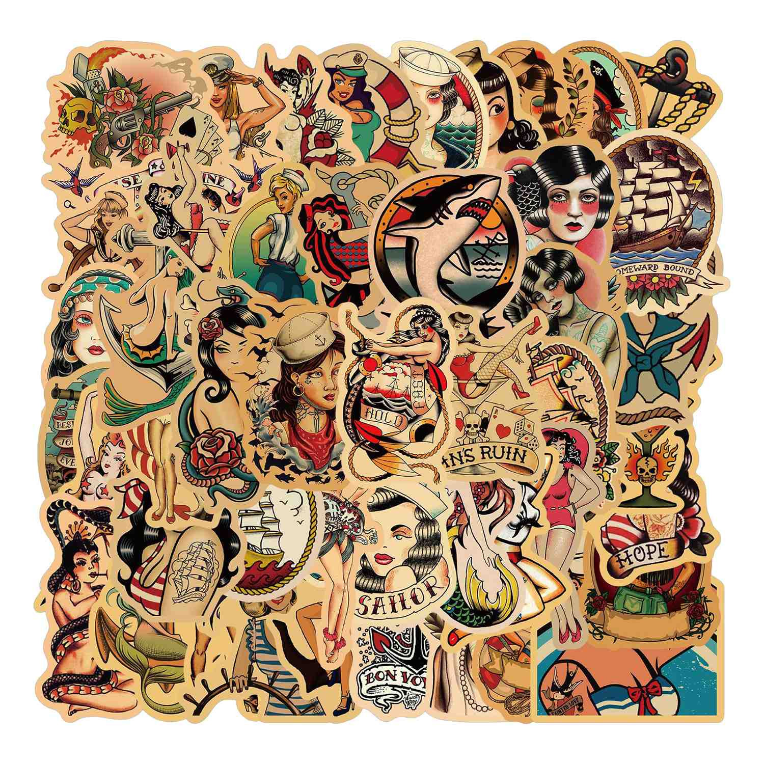 Pack de Pegatinas - Pin-up Retro