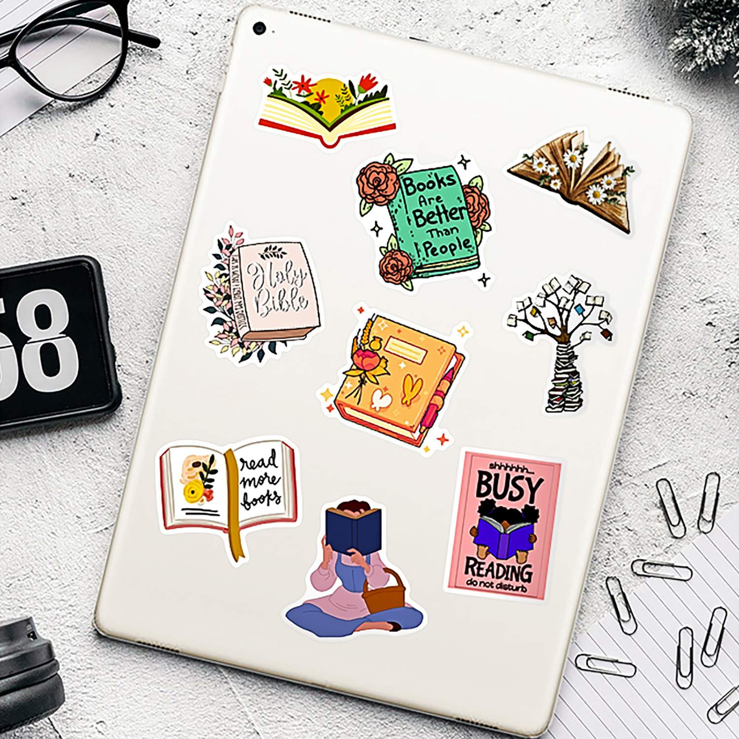 Packung Aufkleber - Bücher