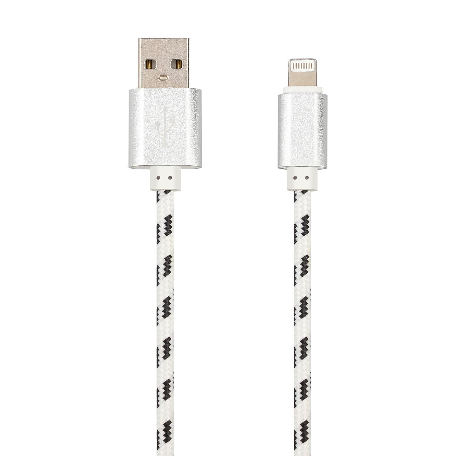 Cable de carga Lightning a USB, tejido - 2 m