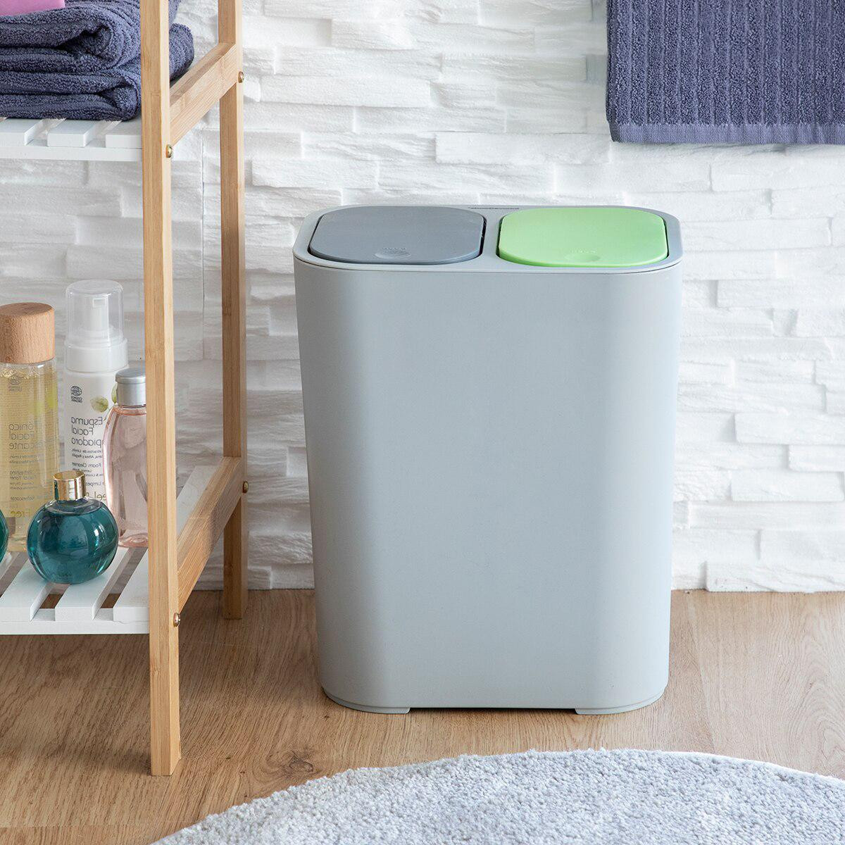 Double Trash Can with Lids