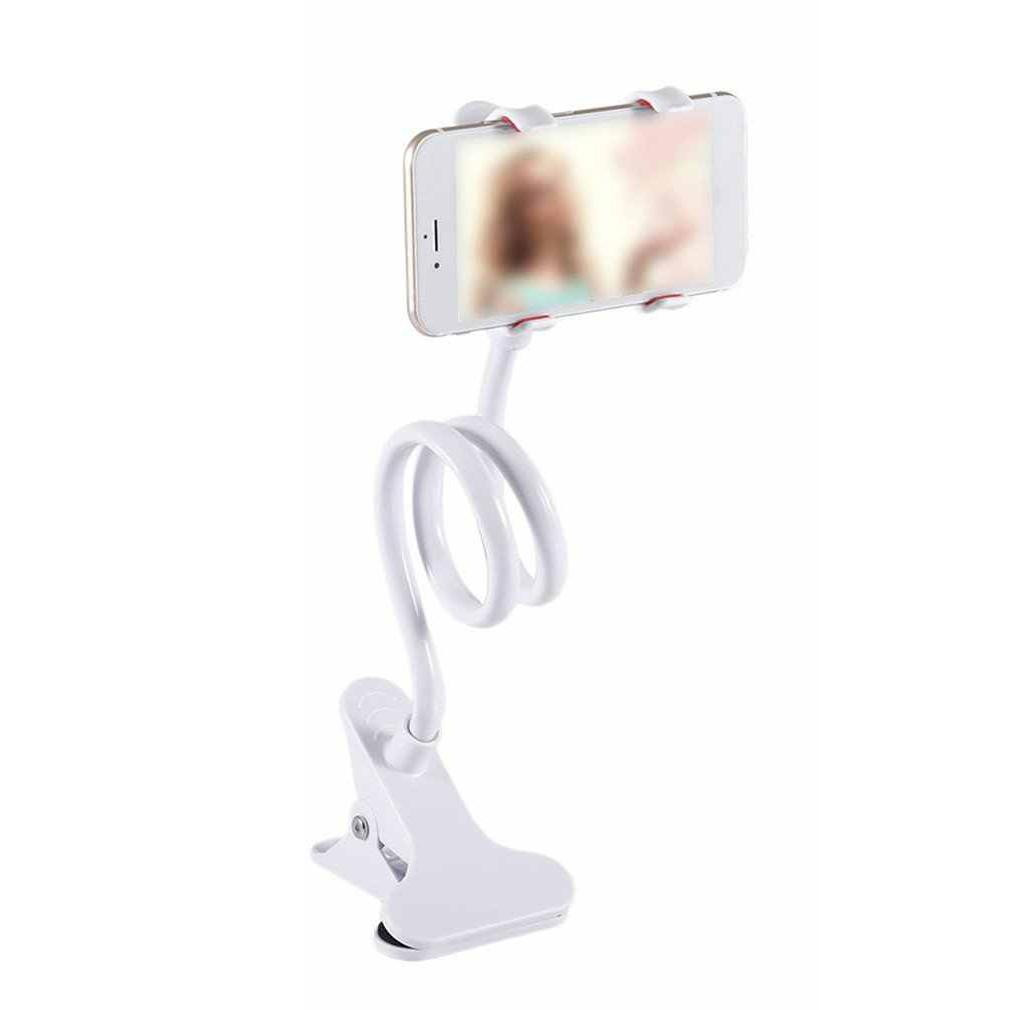 Flexibele Telefoonhouder met Klem - Wit