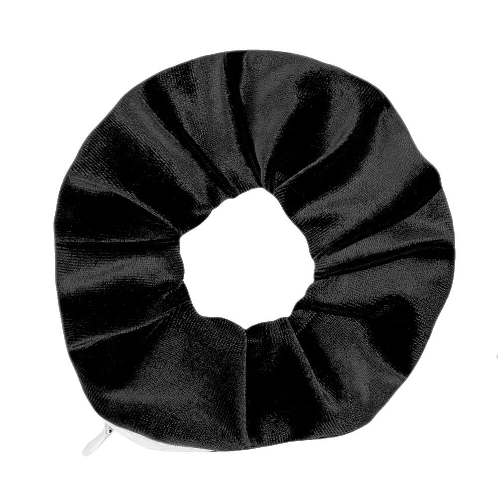 Scrunchie mit Tasche - Schwarz
