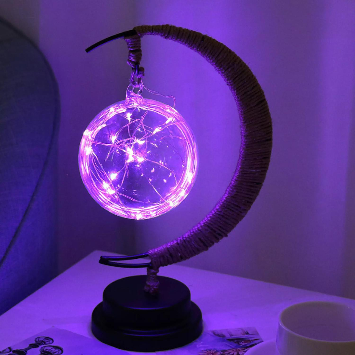 Lampe de table, à piles - Globe suspendu