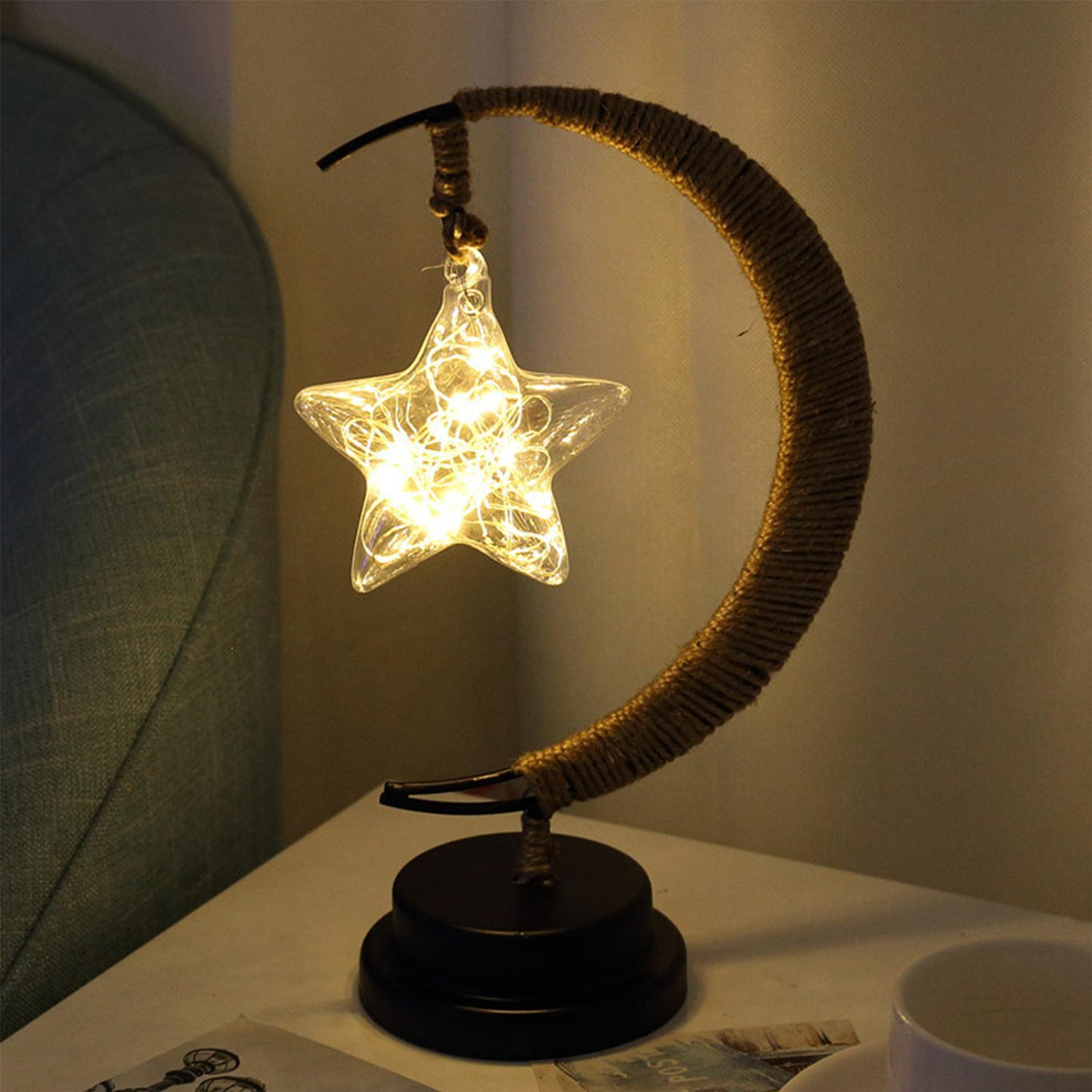 Table Lamp, Battery Powered - Hanging Star