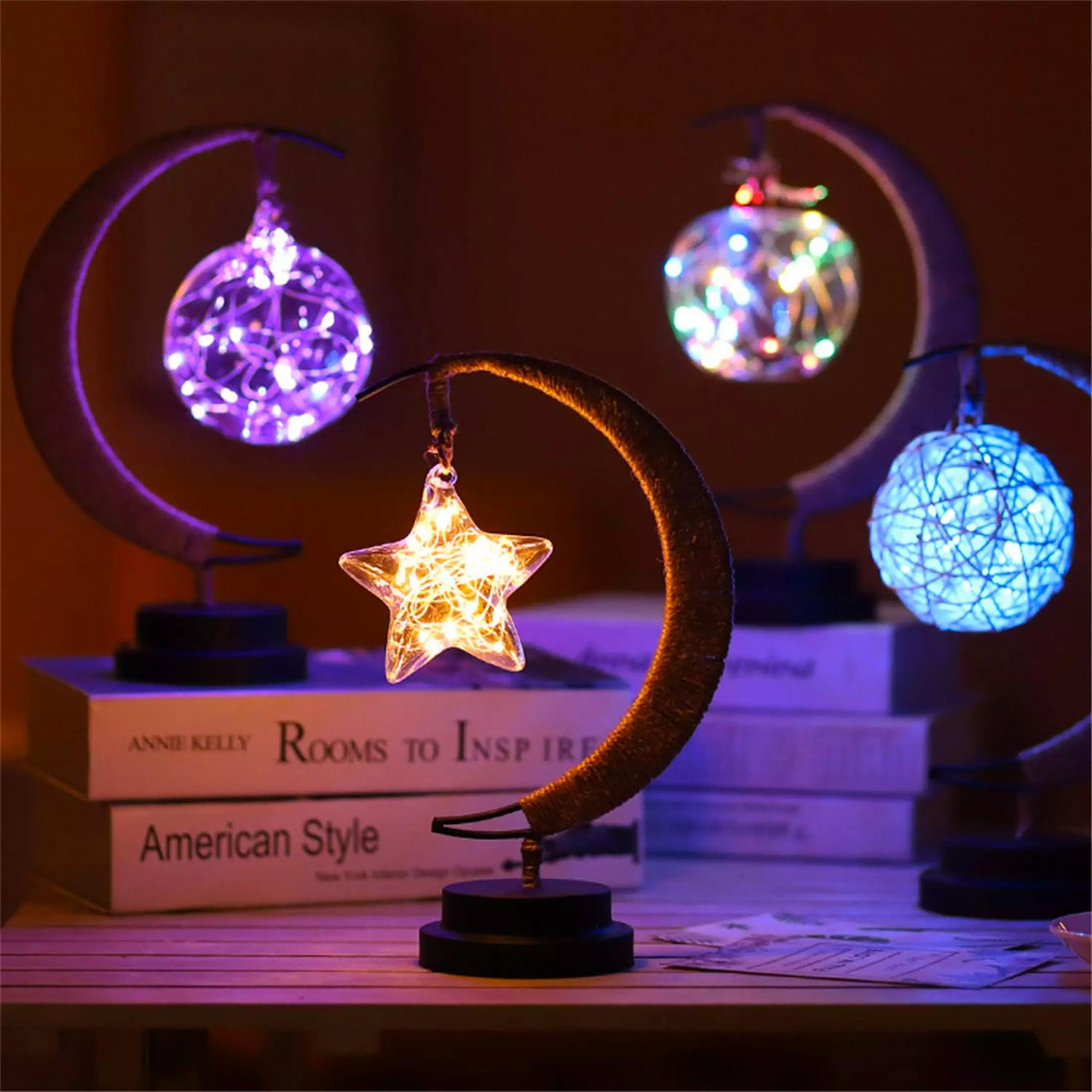 Table Lamp, Battery Powered - Hanging Globe