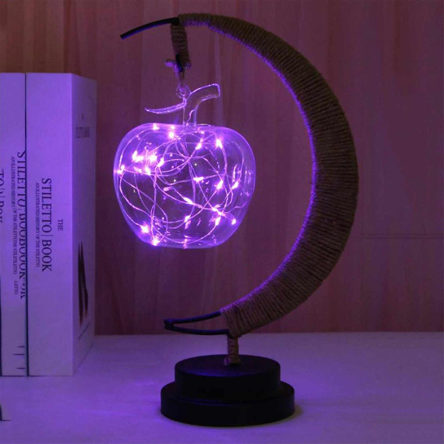 Table Lamp, Battery Powered - Hanging Apple