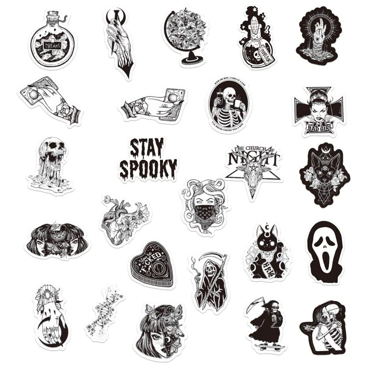 50 adesivi e decalcomanie - VSCO Goth