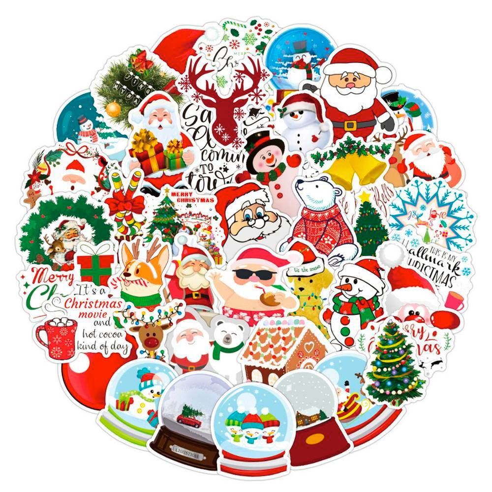 100x Adesivos e Decalques - Natal 2