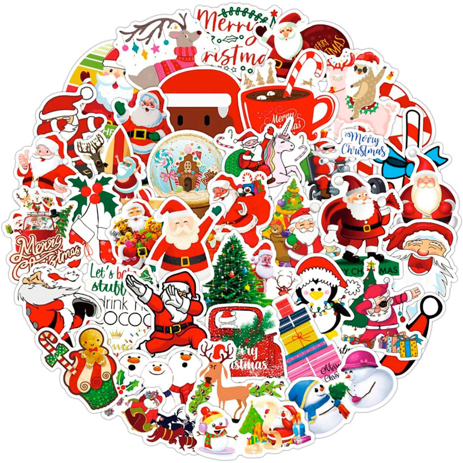 50x Adesivos e Decalques - Natal