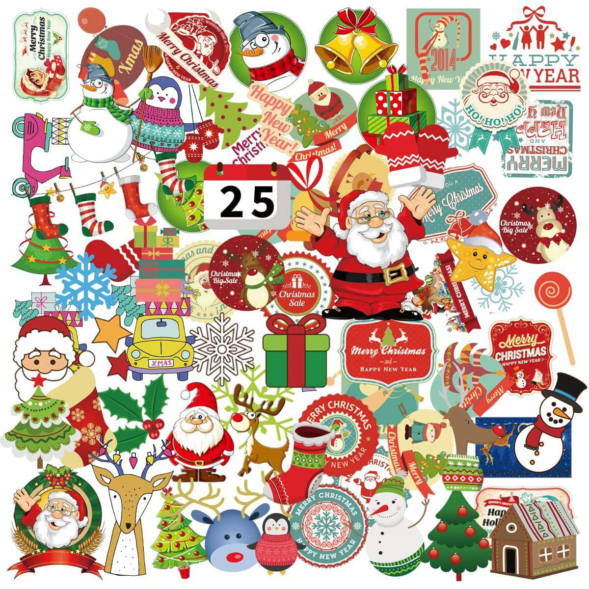 100 adesivi e decalcomanie - Natale