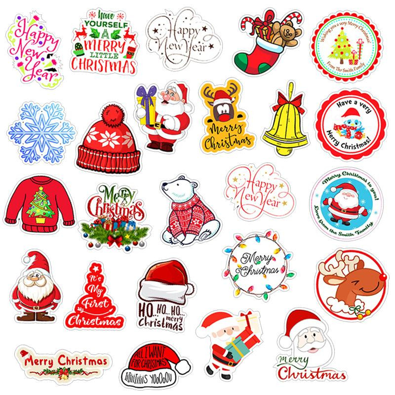 50x Adesivos e Decalques - Natal 2