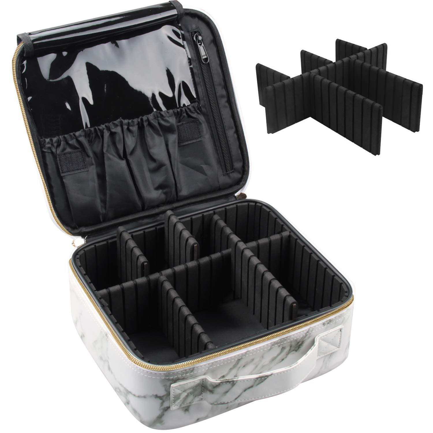 Make-up Bag with Dividers - Marble