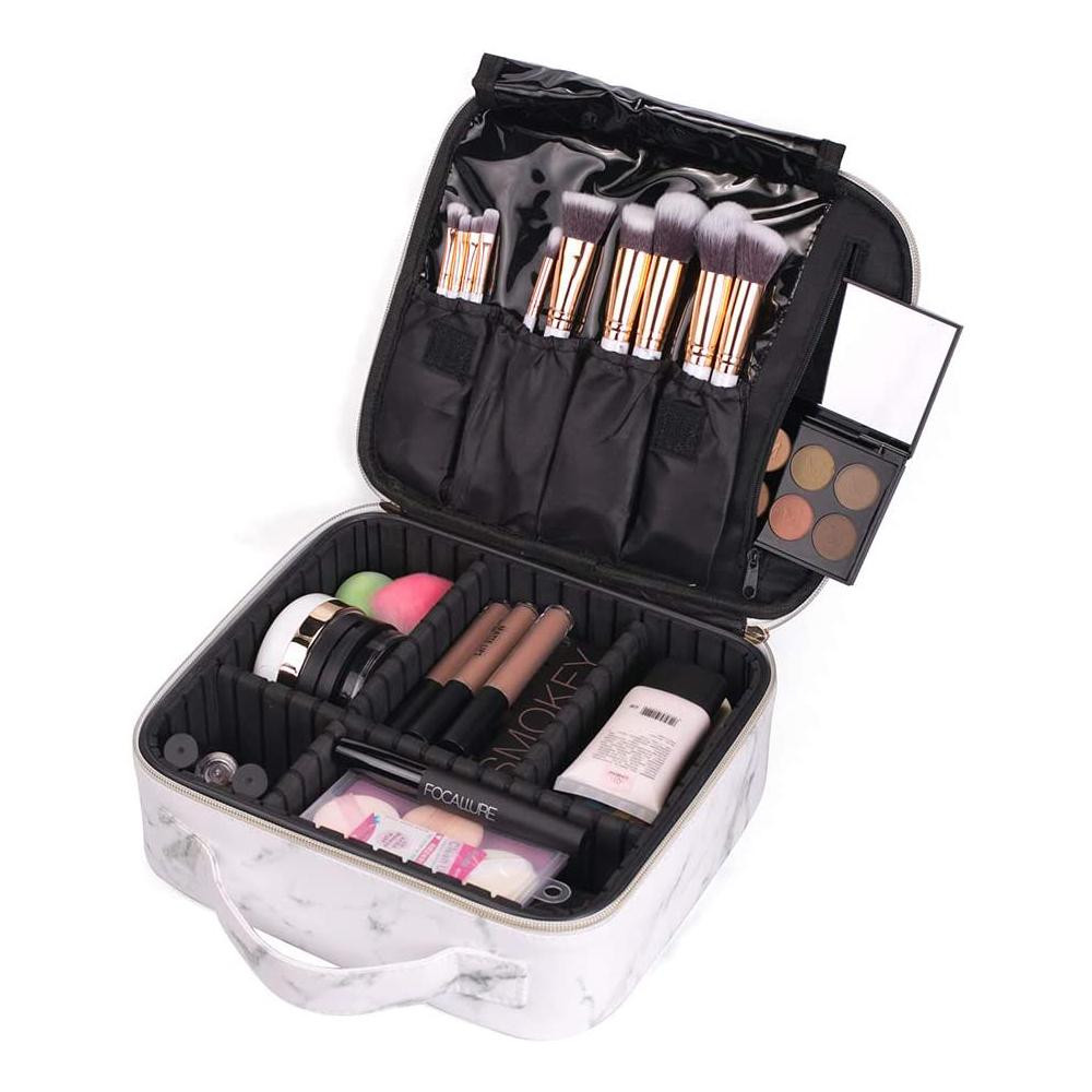 Make-up Bag with Dividers - Marble