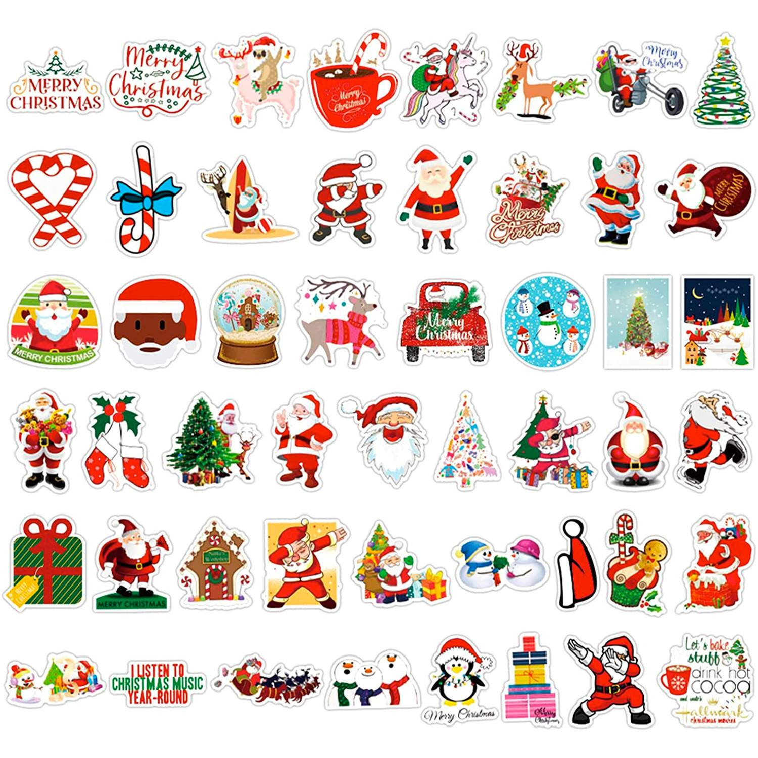 50 adesivi e decalcomanie - Natale