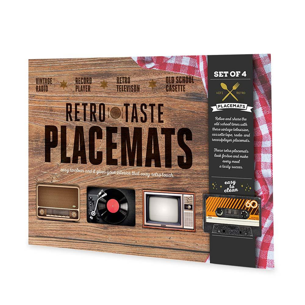 4x Placemats - Retro Design