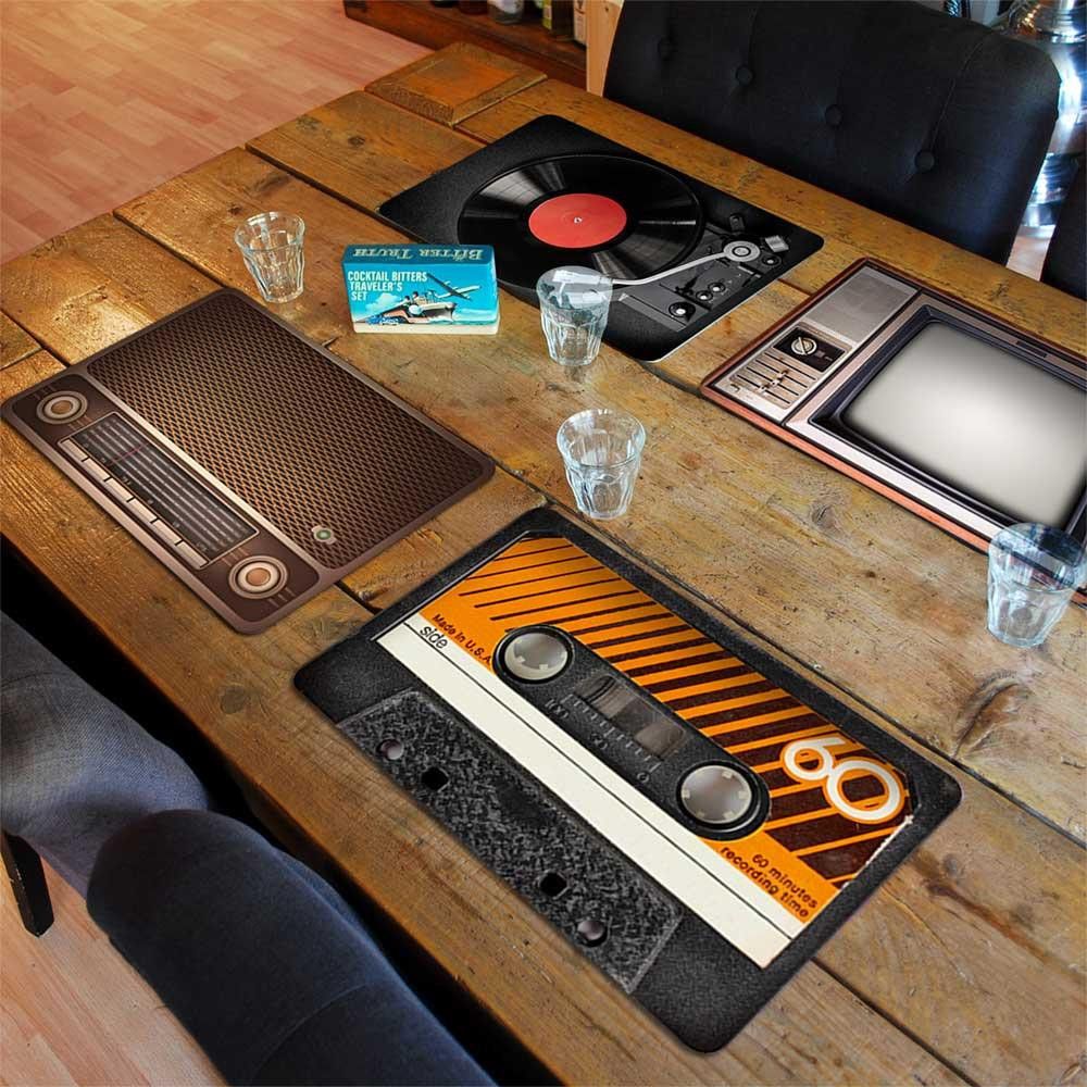 4x Sets de Table - Design Rétro