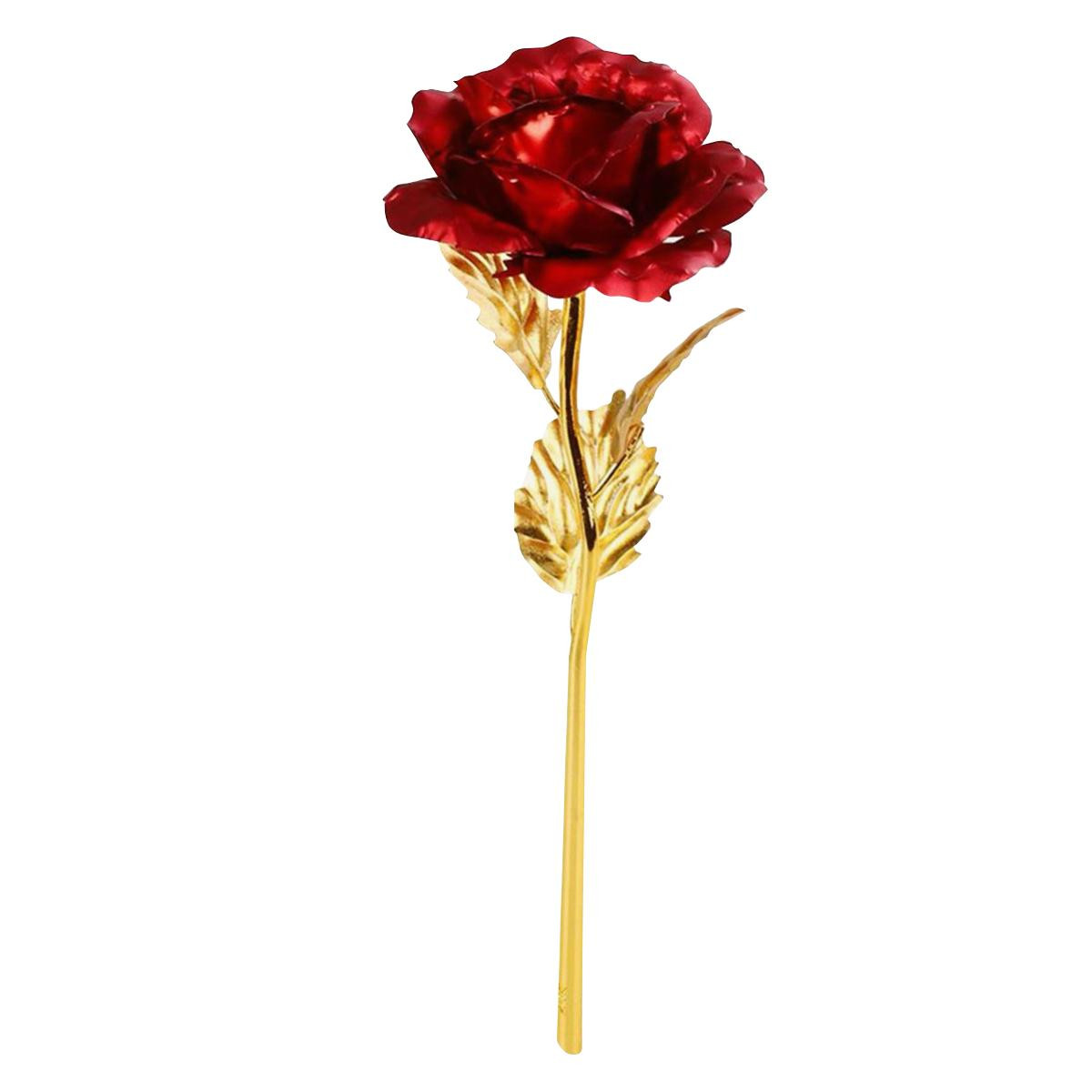 Eternity Rose - Rosso con gambo d'oro